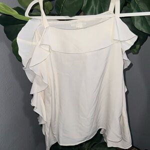 H&M size Size 4 cream blouse ruffled sleeves